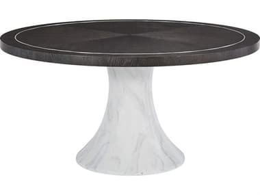 Bernhardt Decorage 60" Round Wood Cerused Mink Silver Mist Dining Table BHK1081