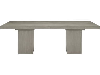 Bernhardt Linea 90&quot; Rectangular Wood Cerused Greige Textured Graphite Metal Dining Table BHK1098