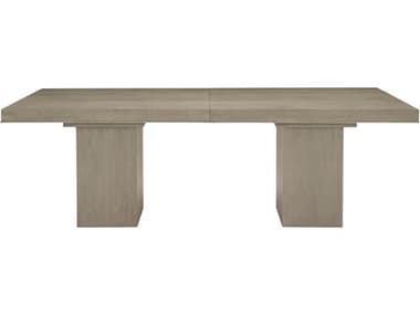 Bernhardt Linea 90" Rectangular Wood Cerused Greige Textured Graphite Metal Dining Table BHK1098