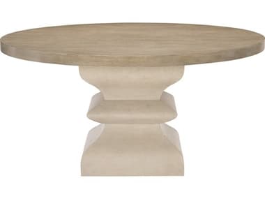 Bernhardt Santa Barbara 60" Round Wood Sandstone Textured Cameo Dining Table BHK1112