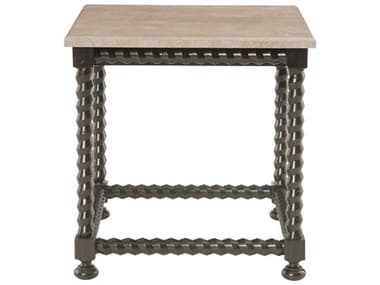 Bernhardt Cordova Square Stone Ebonized End Table BHK1165