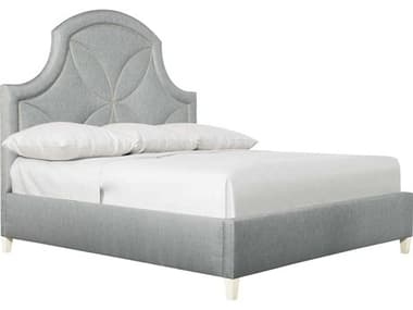 Bernhardt Calista Silken Pearl Gray Hardwood Upholstered King Panel Bed BHK1241