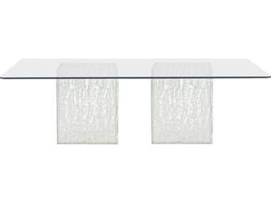 Bernhardt Interiors Arctic 100" Rectangular Glass Clear Dining Table BHK1329