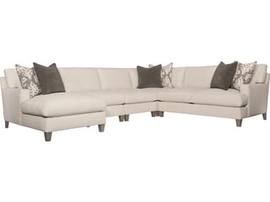 Bernhardt Plush Mila Fabric Sectional Sofa with LAF Chaise BHK1419