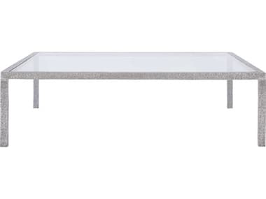 Bernhardt Highgrove 60" Square Glass Silver Cocktail Table BHK1477