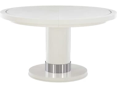 Bernhardt Silhouette 54-72" Round Wood Eggshell Dining Table BHK1583