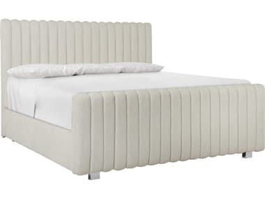 Bernhardt Silhouette White Upholstered King Panel Bed BHK1584