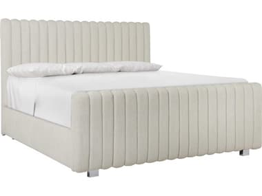 Bernhardt Silhouette White Upholstered King Panel Bed BHK1584
