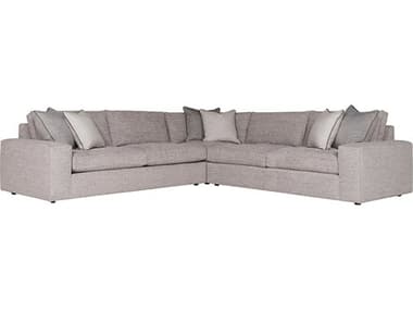 Bernhardt Plush 119" Wide Gray Fabric Upholstered Sectional Sofa BHK1717