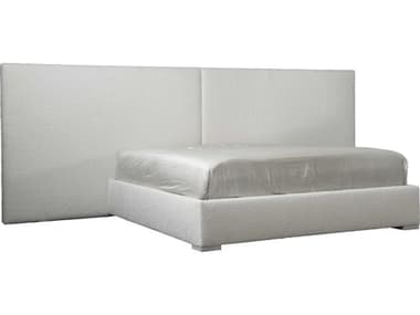 Bernhardt Solaria White Hardwood Upholstered King Panel Bed BHK1748