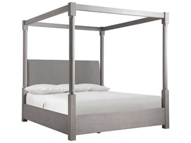 Bernhardt Trianon Gris Gray Upholstered California King Canopy Bed BHK1819