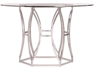 Bernhardt Argent Round Glass Dining Table BHK1845