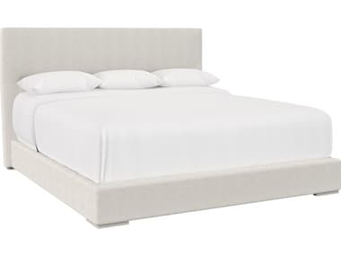 Bernhardt Stratum Cream White Upholstered King Panel Bed BHK1894