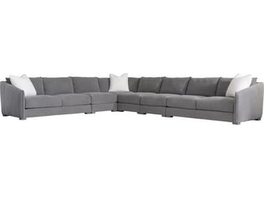 Bernhardt Demi Gray Leather Sectional Sofa BHK1910