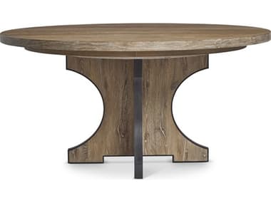 Bernhardt Tribeca Round Wood Aurum Dining Table BHK2007