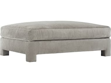 Bernhardt Plush Grey Upholstered Ottoman BHP1290A