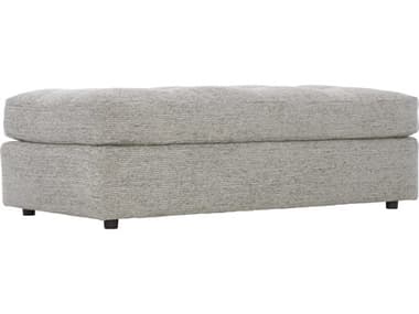 Bernhardt Plush Grey Upholstered Ottoman BHP3300A