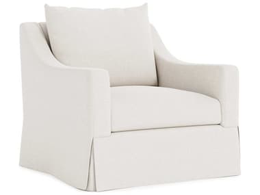 Bernhardt Plush Grace 32" White Fabric Swivel Accent Chair BHP4912SB