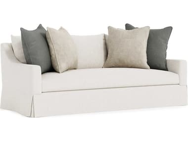 Bernhardt Plush Grace  89" White Fabric Upholstered Sofa BHP4917B
