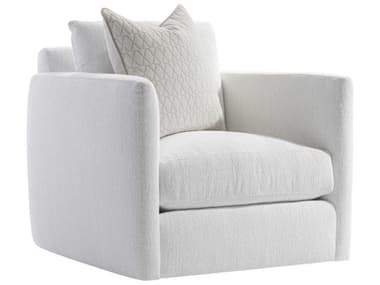 Bernhardt Plush 36" Swivel White Fabric Accent Chair BHP7852SA
