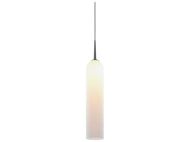 Bruck Lighting Candle 2" 1-Light White Glass LED Cylinder Mini Pendant BK223642