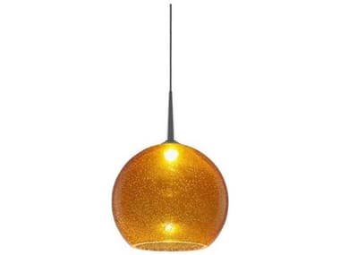 Bruck Lighting Bobo 6" 1-Light Gold Glass LED Globe Mini Pendant BK223972