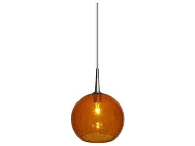 Bruck Lighting Bobo 6" 1-Light Orange Glass Globe Mini Pendant BK320972