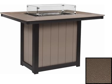 Berlin Gardens Donoma Hammered 54''W x 42''D Rectangular Counter Height Fire Pit Table BLGDHFT4254C