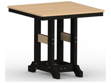 Berlin Gardens Garden Classic Recycled Plastic 33'' Square Bar Height Table BLGGCST0033B