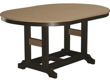 Berlin Gardens Garden Classic Recycled Plastic 64''W x 44''D Oval Counter Height Table BLGGCST4464C