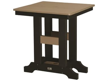 Berlin Gardens Garden Classic Recycled Plastic 28'' Wide Square Table Dining Height Table BLGGCT0028D