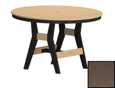 Berlin Gardens Harbor Recycled Plastic Hammered 48'' Wide Round Dining Height Table BLGHHFT0048D
