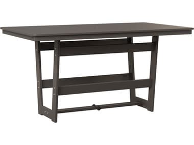 Berlin Gardens Hudson Recycled Plastic 70''W x 40''D Rectangular Counter Height Table with Umbrella Hole BLGHRMT4070C