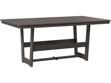 Berlin Gardens Hudson Recycled Plastic 70''W x 40''D Rectangular Dining Height Table with Umbrella Hole BLGHRMT4070D