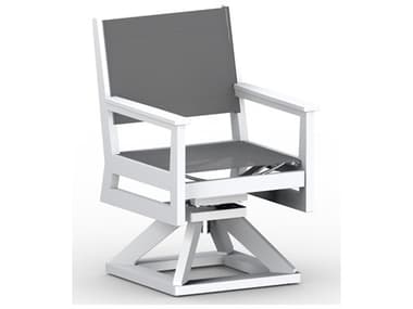 Berlin Gardens Manhew Sling Recycled Plastic Swivel Rocker Dining Arm Chair BLGMHSSD2235