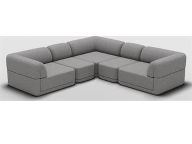 Bend Goods Cube Gray Upholstered Sectional Sofa BNDCUBECNRSLIMSGRBCLE