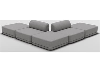 Bend Goods Cube Gray Upholstered Sectional Sofa BNDCUBEOTTOMIXGRBCLE