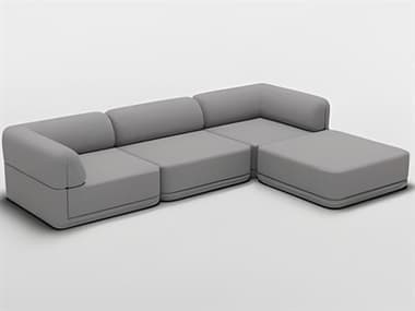 Bend Goods Gray Upholstered Sectional Sofa BNDCUBESOFAOTTOSETGRBCLE