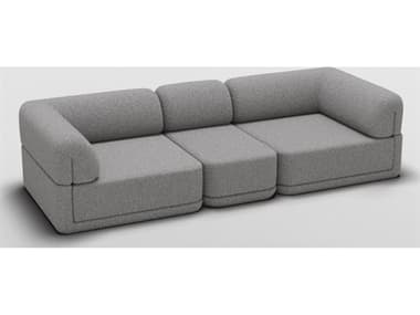 Bend Goods Cube Gray Upholstered Sectional Sofa BNDCUBESOFASLIMSETGRBCLE