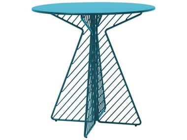 Bend Goods Outdoor Cafe Galvanized Iron Peacock 30'' Round Bistro Table BOOCAFETABLEPC