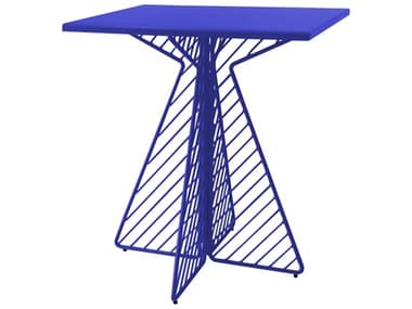Bend Goods Outdoor Cafe Galvanized Iron Electric Blue 30'' Square Dining Table BOOCAFETABLESQUAREEB