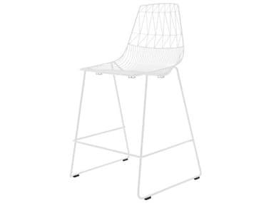 Bend Goods Outdoor Lucy Galvanized Iron White Counter Stool BOOSTACKCOUNTERLUCYWH