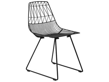 Bend Goods Outdoor Lucy Galvanized Iron Black Dining Chair BOOSTACKLUCYBLK