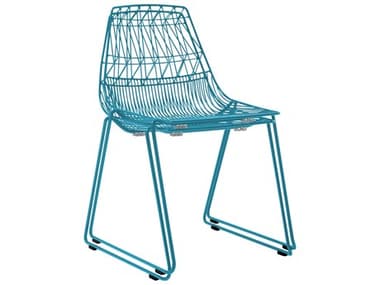Bend Goods Outdoor Lucy Galvanized Iron Peacock Stacking Dining Side Chair BOOSTACKLUCYPC