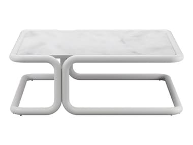 Bend Goods Outdoor Tube Aluminum 40&quot; Square Coffee Table in White BOOTUBECOFFEETABLEWH