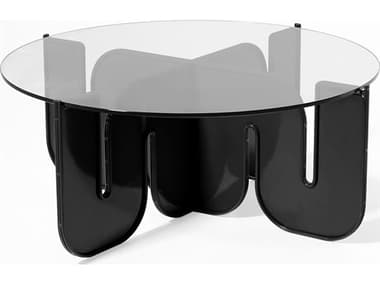 Bend Goods Outdoor Wave Resin Black 36.75'' Round Coffee Table BOOWAVETABLEBK