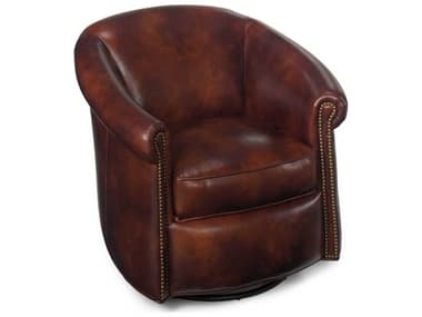 Bradington Young Marietta 35" Swivel Leather Accent Chair BRD34025SW