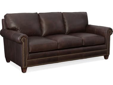 Bradington Young Raylen 80&quot; Leather Upholstered Sofa BRD60495