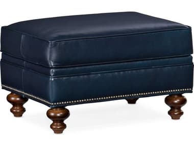 Bradington Young West Haven 26" Leather Upholstered Ottoman BRD759OT