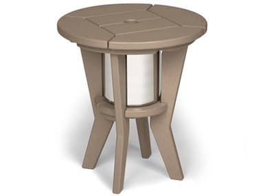Breezesta Quick Ship Chill Recycled Plastic 20''Wide Round Beverage End Table BRECI1801QUICK